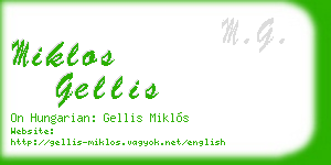 miklos gellis business card